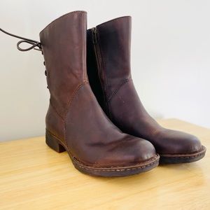 Born Mid-Calf Leather Boots 6M